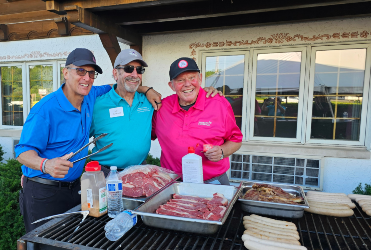 Monroe Little Golf and Grill event sponsor Hans with friends
